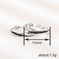 European American Enamel Hoop Earrings For Women, Minimalist Fashion Statement Jewelry view 4