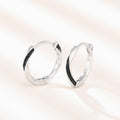 European American Enamel Hoop Earrings For Women, Minimalist Fashion Statement Jewelry view 2