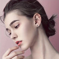 European American Enamel Hoop Earrings For Women, Minimalist Fashion Statement Jewelry view 3