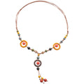 Ethnic Style Ceramic Bead Handwoven Geometric Round Choker Necklace Vintage New Chinese Design view 5