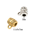 DIY Vintage Zinc Alloy Three Way Single Loop Large Hole Beads For European Bracelet Making view 1