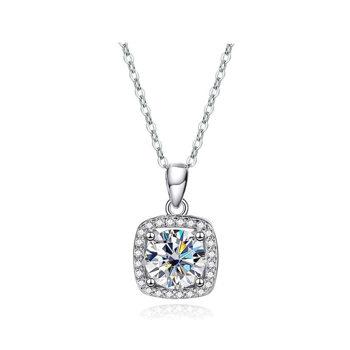 Elegant Simple Geometric Square Necklace For Women With Zircon Inlay Daily Wear Jewelry