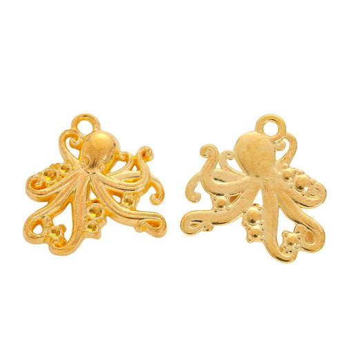 Zinc Alloy Octopus Charm Pendant for DIY Necklace Bracelet Jewelry Making
