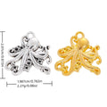 Zinc Alloy Octopus Charm Pendant for DIY Necklace Bracelet Jewelry Making view 1