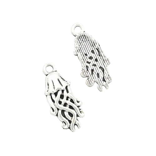 Antique Silver Zinc Alloy Octopus Charm Pendant for DIY Necklace Bracelet Jewelry Making