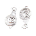 Antique Silver Zinc Alloy Snail Charm Pendant for DIY Necklace Bracelet Jewelry Making view 2