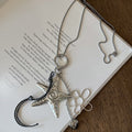 Alloy Wrinkled Starfish Flower Pendant Necklace For Women Minimalist Geometric Clavicle Jewelry view 2