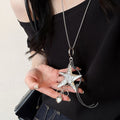 Alloy Wrinkled Starfish Flower Pendant Necklace For Women Minimalist Geometric Clavicle Jewelry view 1