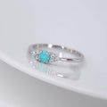 Women's Simple Fashion Ring With Shiny Faux Opal, Elegant Niche Daily Wear Jewelry view 2