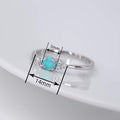 Women's Simple Fashion Ring With Shiny Faux Opal, Elegant Niche Daily Wear Jewelry view 4