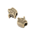 DIY Vintage Alloy Crown Large Hole Beads For European Bracelets And Necklaces Jewelry Findings view 2