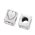 DIY Vintage Alloy Heart Large Hole Beads For Handmade European Bracelet Necklace Accessories view 2