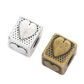 DIY Vintage Alloy Heart Large Hole Beads For Handmade European Bracelet Necklace Accessories view 4
