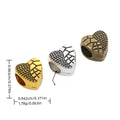 DIY Vintage Alloy Heart Large Hole Beads For Handmade European Bracelet Necklace Jewelry Making view 1
