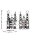 Antique Silver Zinc Alloy Castle Charm Pendant No.522079 for DIY Necklace Bracelet Jewelry Making view 1