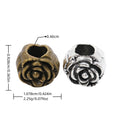 DIY Vintage Alloy Rose Flower Large Hole Beads For Handmade European Bracelet Necklace Jewelry view 1