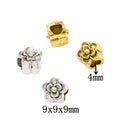 Vintage Alloy Flower Large Hole Beads For DIY Handmade European Bracelet And Necklace Jewelry view 1