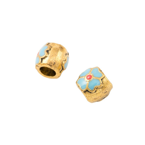 Vintage Zinc Alloy Flower Large Hole Bead For European Bracelet Necklace DIY Jewelry