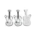 Antique Silver Zinc Alloy Guitar Charm Pendant No.278583 for DIY Necklace Bracelet Jewelry Making view 2