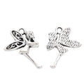 Antique Silver Zinc Alloy Angel Charm Pendant No.135586 for DIY Necklace Bracelet Jewelry Making view 2