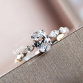 Oversized Egg Cut Cubic Zirconia Ring For Women European American Engagement Jewelry view 4