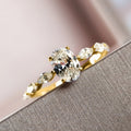 Oversized Egg Cut Cubic Zirconia Ring For Women European American Engagement Jewelry view 3