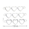 Antique Silver Zinc Alloy Heart Charm Pendant No.131320 for DIY Necklace Bracelet Jewelry Making view 1
