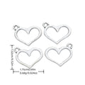 Antique Silver Zinc Alloy Heart Charm Pendant No.687216 for DIY Necklace Bracelet Jewelry Making view 1