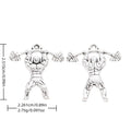 Antique Silver Zinc Alloy Weightlifter Charm Pendant for DIY Necklace Bracelet Jewelry Making view 1