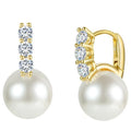 Delicate Faux Pearl Geometric Ear Cuffs For Women, Sweet Elegant Fashion Earrings view 1