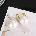 Delicate Faux Pearl Geometric Ear Cuffs For Women, Sweet Elegant Fashion Earrings view 2