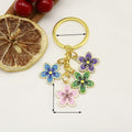 Metal Gradient Flower Keychain Girls Bag Charm Promotional Gift view 2