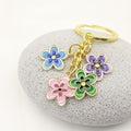 Metal Gradient Flower Keychain Girls Bag Charm Promotional Gift view 4