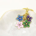 Metal Gradient Flower Keychain Girls Bag Charm Promotional Gift view 3