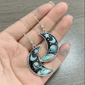 Electroplated Metal Moon And Planet Drop Earrings For Women, Vintage Elegant Fashion Jewelry view 3