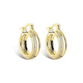Women's French Style Metal Earrings Micro Paved Zircon Elegant Fashion Jewelry view 1