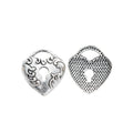 Zinc Alloy Heart Lock Charm Pendant No.141728 for DIY Necklace Bracelet Jewelry Making view 2
