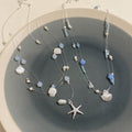 Vacation Style Starfish Shell Faux Pearl Layered Collarbone Necklace For Women view 2