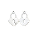 Vintage Alloy DIY Jewelry Accessory Heart Lock Charm Pendant For Bracelet And Zakka Craft Making view 2
