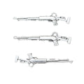 Vintage Zinc Alloy DIY Jewelry Accessory Weapon Gun Charm Pendant For Bracelet And Craft Making view 2