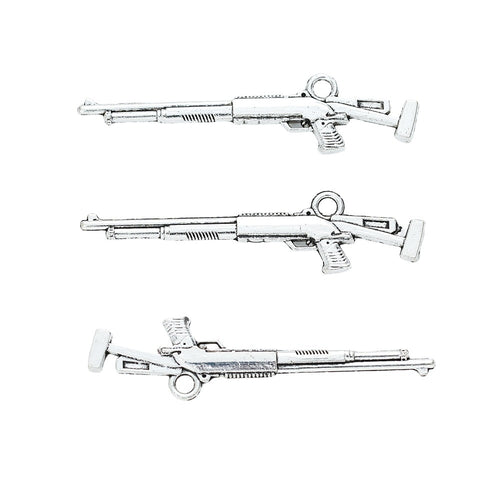 Vintage Zinc Alloy DIY Jewelry Accessory Weapon Gun Charm Pendant For Bracelet And Craft Making