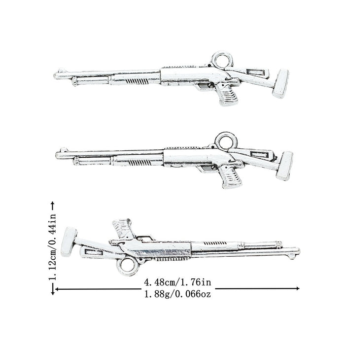 Vintage Zinc Alloy DIY Jewelry Accessory Weapon Gun Charm Pendant For Bracelet And Craft Making