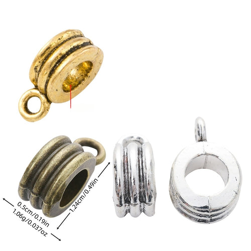 Vintage Zinc Alloy DIY Jewelry Accessory Three Way Single Dangle Large Hole Bead For European Bracelet (9780)