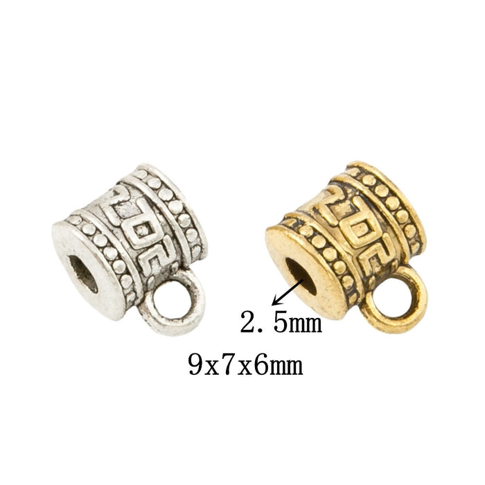 Vintage Zinc Alloy DIY Jewelry Accessory Three Way Single Dangle Large Hole Bead For European Bracelet
