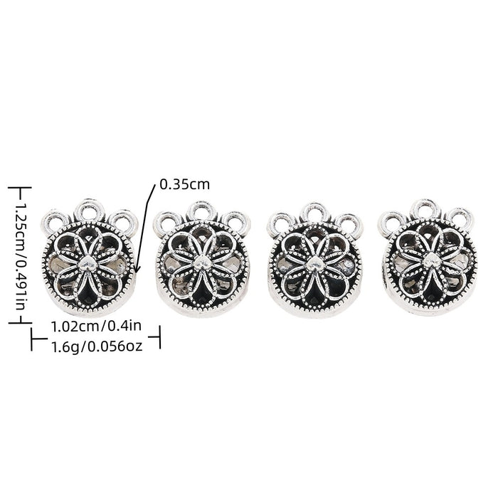 DIY Vintage Zinc Alloy Three Way Single Dangle Perforated Large Hole Bead For European Bracelet 4028