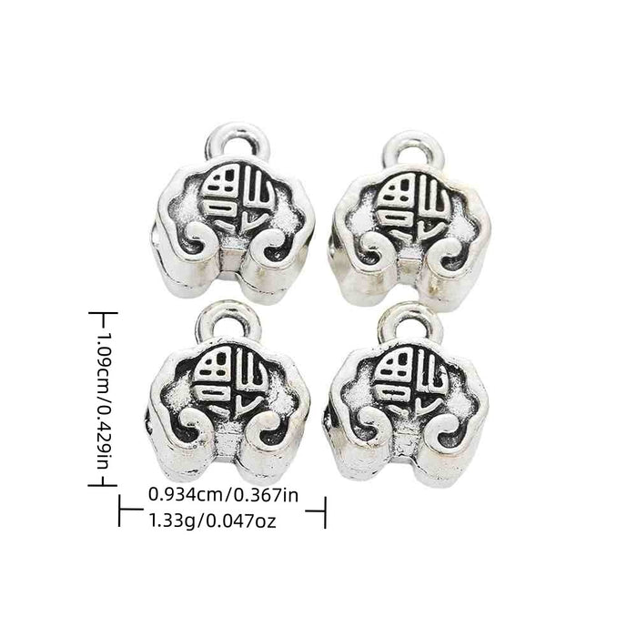 DIY Vintage Zinc Alloy Three Way Single Dangle Perforated Large Hole Bead For European Bracelet 4025
