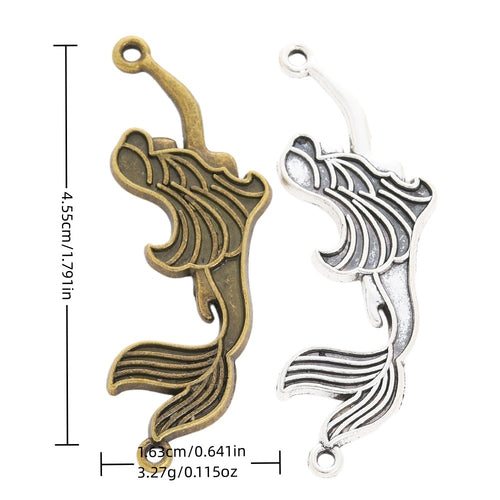 Zinc Alloy Mermaid Charm Pendant No.457664 for DIY Necklace Bracelet Jewelry Making