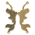 Zinc Alloy Mermaid Charm Pendant No.457664 for DIY Necklace Bracelet Jewelry Making view 3