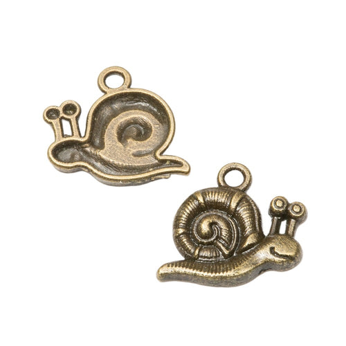 Zinc Alloy Snail Charm Pendant for DIY Necklace Bracelet Jewelry Making
