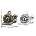Zinc Alloy Snail Charm Pendant for DIY Necklace Bracelet Jewelry Making view 1